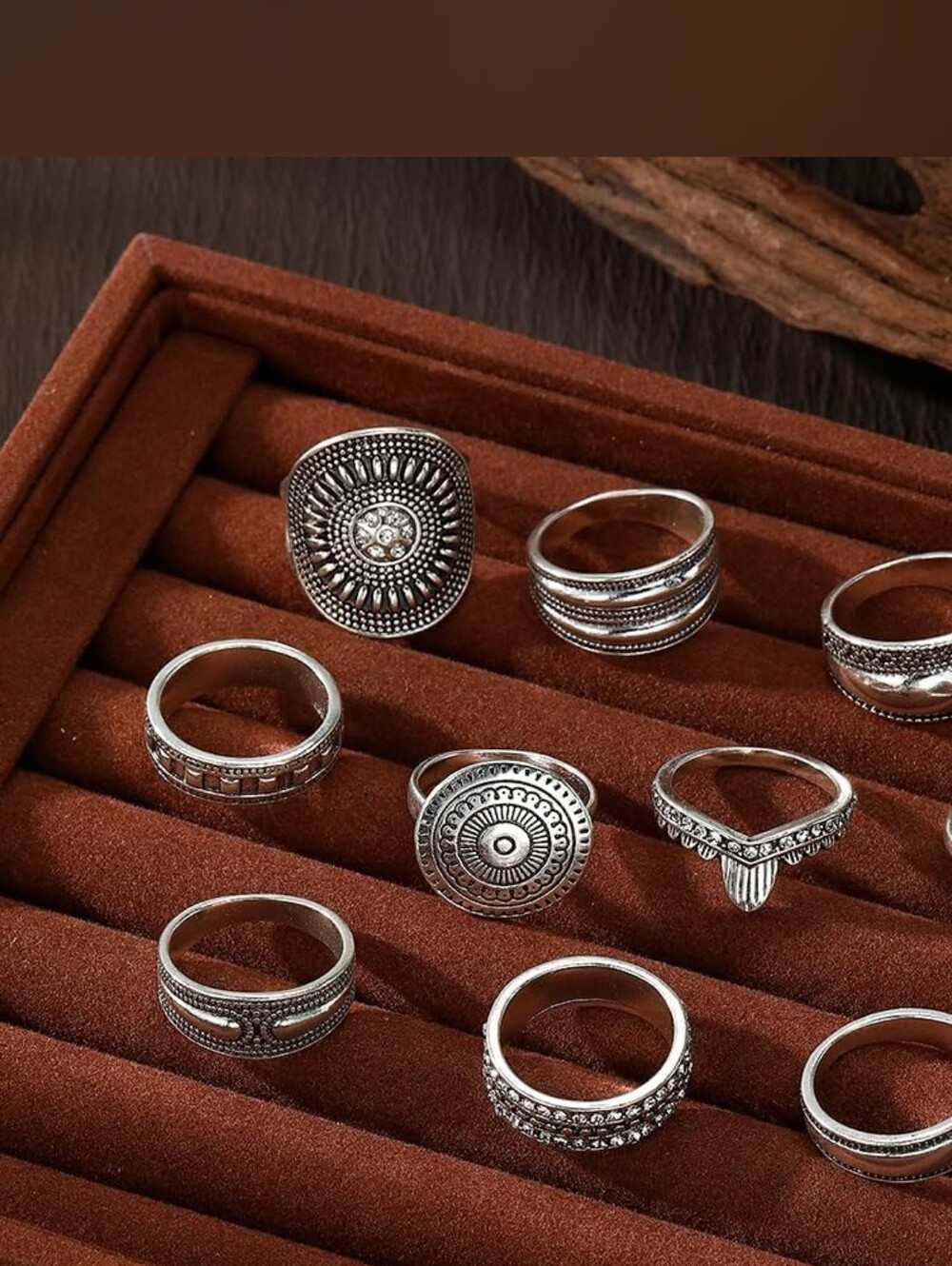 Stackable Rings Vintage Silver Rings Set - Picture 5 of 8